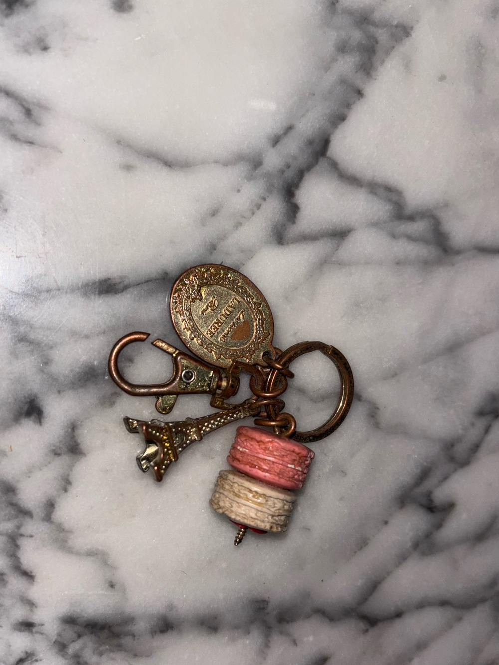 Authentic Ladurée Paris SoHo Macaron Keychain Charm Y2K AS IS